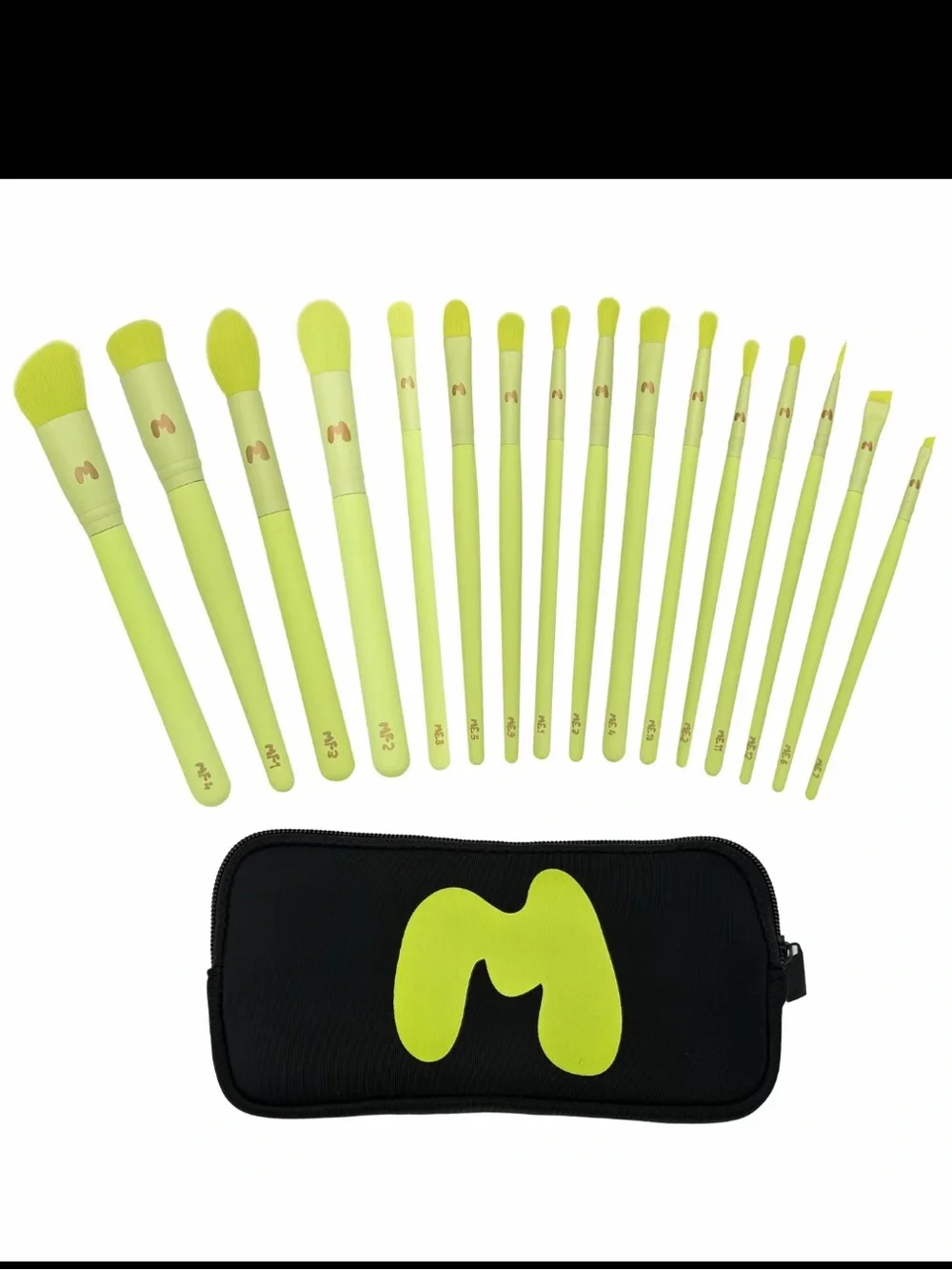 Made by Mitchell 16 Piece Makeup Brush Set with Bag Pouch BNIB